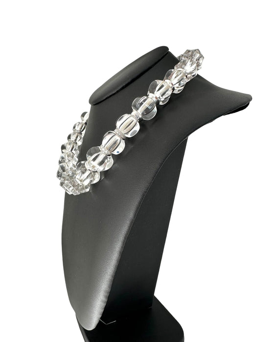 Collier BACCARAT - Collier Sherazade en or blanc avec cristaux et diamants 58 Facettes