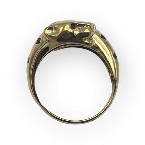 Bague 56 Bague panthère Toi & Moi or jaune et saphirs 58 Facettes 149056468