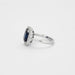 Bague Bague en or blanc, diamants et saphir 58 Facettes LP828