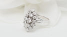 Ring 54 Marquise ring White gold Diamonds 58 Facettes 32600
