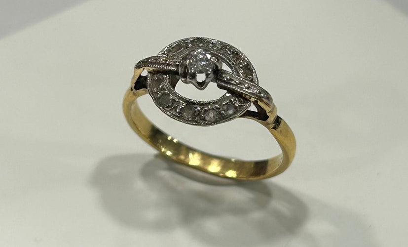 Bague Bague or jaune diamants 58 Facettes LP319