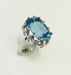 Bague 54 Bague en or gris sertie d'une aigue-marine 58 Facettes 237737