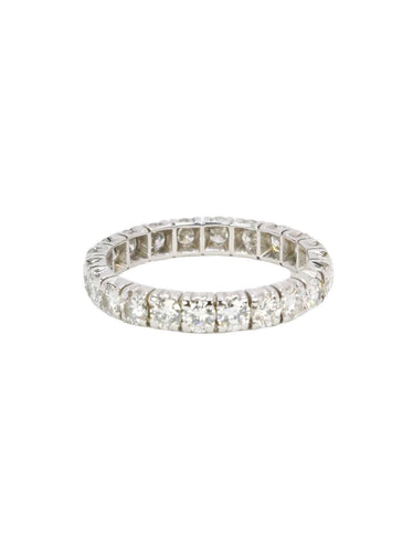 Bague 59 Alliance or blanc diamants ronds 2.4 carats 58 Facettes 1099.33