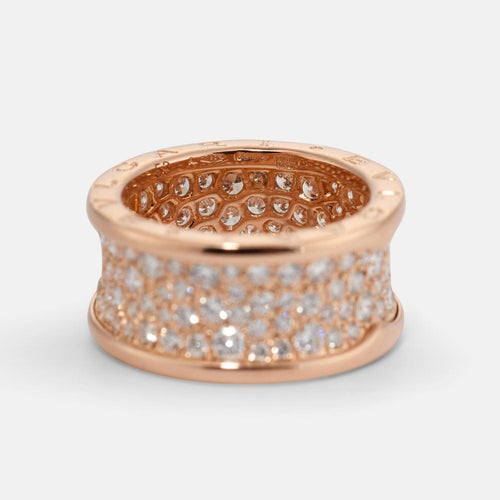 BVLGARI - Bague B.Zero1 or rose diamants 58 Facettes