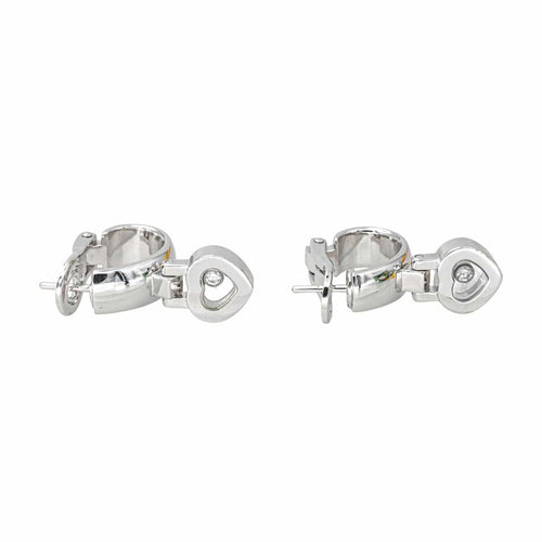Chopard Boucles d'oreilles Happy Diamond  Or blanc Diamant