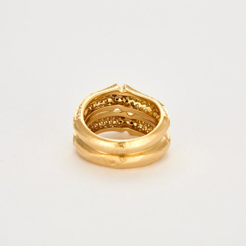 Bague CARTIER - "bambou" bague or jaune et diamants 58 Facettes