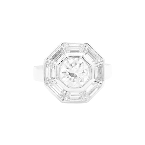 Bague 52 Bague MELLERIO, platine et diamants. 58 Facettes 35006