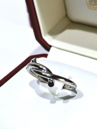 Bague 56 Cartier - Bague Entrelacés en or blanc 58 Facettes