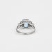 Bague 62 Bague en or gris et pierre bleue 58 Facettes