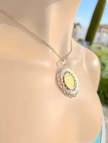 Pendentif Pendentif pièce or de 20 Frs Napoléon III tête nue 1858 58 Facettes AA 1641