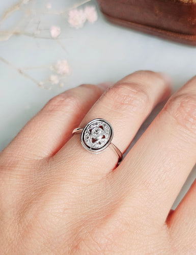 Bague 50 Bague Art Déco or Blanc Diamants 58 Facettes 304