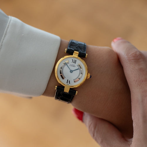 Montre CARTIER - Montre Must Vendôme - Ivory trinity dial - SM 58 Facettes