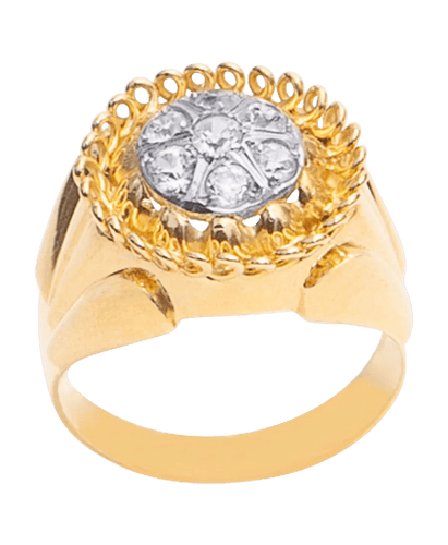 Bague Lueur Or 18K jaune et blanc Diamant