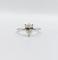 Bague 48.5 Bague solitaire or blanc et diamant Fancy Light Yellow, certificat AIG 58 Facettes A05697