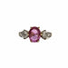 Bague 56 Bague en platine et or jaune  diamants et saphir rose naturels 58 Facettes CAE-RI-OV-YGPS