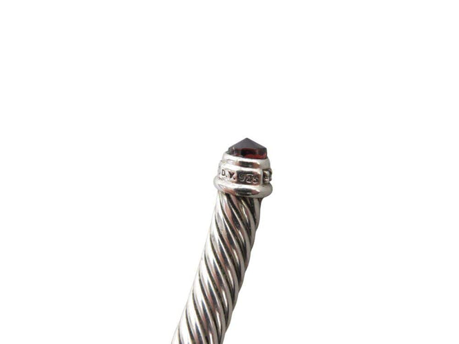Bracelet bracelet DAVID YURMAN cable classique b04182 argent 925 5mm diamants grenat 58 Facettes 267208