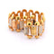 Bracelet Bracciale vintage en or jaune, blanc et rouge 18 kt 58 Facettes