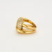 Bague 54 Bague maillon de chaine en or jaune et diamants 58 Facettes