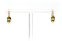 Boucles d'oreilles Art Déco en or jaune et blanc 18k et perles