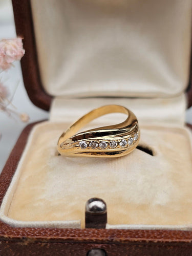 Bague 50 Bague or jaune, diamants 58 Facettes 624