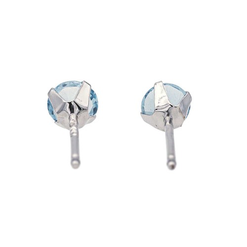 Boucles d'oreilles Boucles d'oreilles Puces Or blanc Topaze 58 Facettes 4021230RV