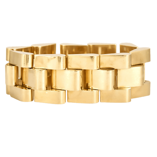 Bracelet Bracelet Tank en or jaune 58 Facettes VIL0940