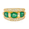 Bague 54 Bague Or jaune Emeraude, Diamant 58 Facettes 4354721CN
