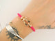 Bracelet bracelet FRED force 10 gm 0b0007 manille en or rose 18k cordon rose 58 Facettes 271114