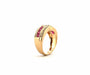 Ring 52 Yellow gold ruby ​​and diamond ring 58 Facettes