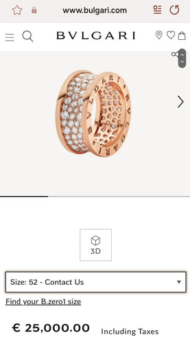 BVLGARI - Bague B.Zero1 or rose diamants 58 Facettes