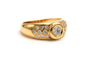 Bague 47 Bague contemporaine or jaune et diamants taille brillant 58 Facettes B708