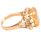 Bague 54 Bague citrine et ses 4 diamants 58 Facettes
