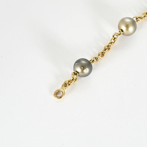 Bracelet Bracelet en or jaune et perles de cultures Tahiti 58 Facettes LAV1962