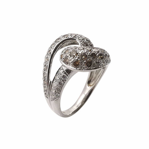 Bague 55 Bague en or blanc & diamants 58 Facettes