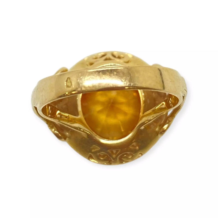 Bagues 52 Bague or jaune citrine 58 Facettes 330067487