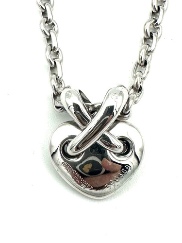 Collier CHAUMET. Collection "Liens", collier or blanc 18K et diamants 58 Facettes