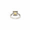 Bague 53 Bague en platine 850, diamants et saphir jaune naturels 58 Facettes CAE-RI-CSS-PLYSD