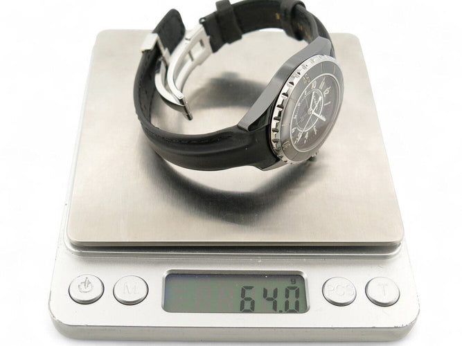 Montre montre CHANEL j12 h5695 quartz 33 mm ceramique & bracelet cuir 58 Facettes 270890