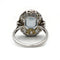 Bague 55 Bague Art-Déco - Platine - Aigue Marine et diamants 58 Facettes 1215