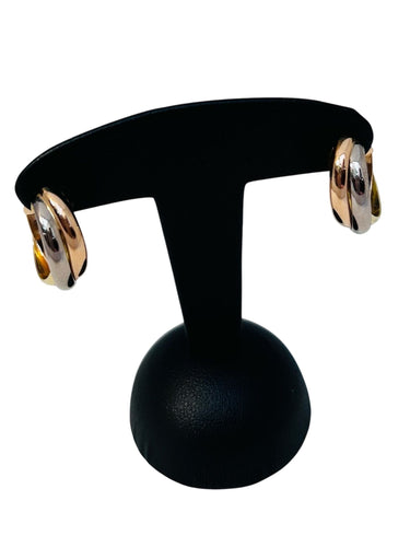 CARTIER Trinity, 1997, clips d’oreilles trois ors massifs 58 Facettes 258989