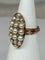Bague marquise perles fines, diamants