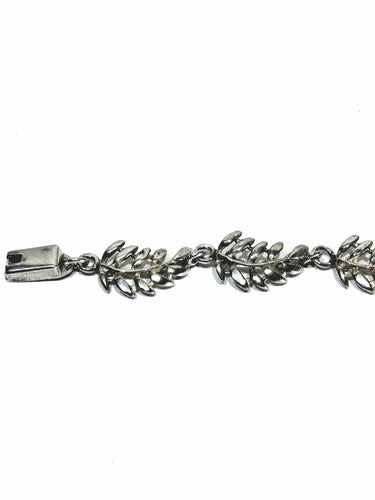 Bracelet Bracelet à motifs de feuilles en argent massif 58 Facettes