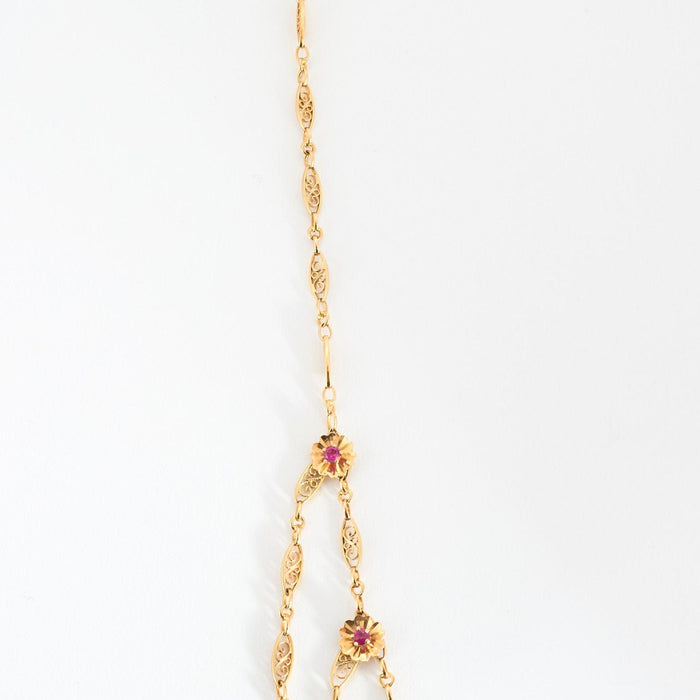 Collier chaine filigrane or jaune