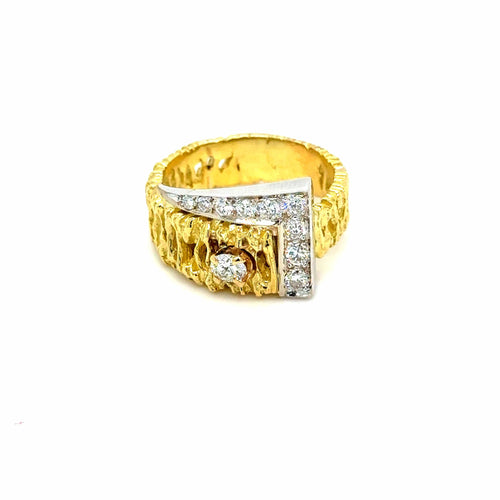 Bague 56 Bague or jaune et diamants 58 Facettes 1.0000206/1