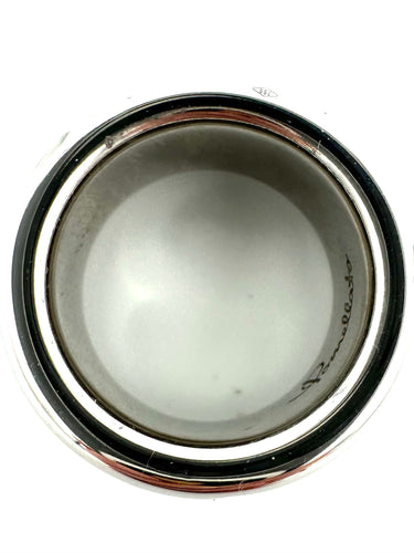 Bague 55 POMELLATO. Collection "Iconica", bague or blanc et diamants 58 Facettes