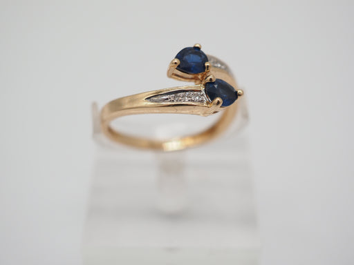 Ring 54 Ring you and me yellow gold Sapphires 58 Facettes