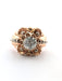 Bague Bague en or rose motif floral et diamant 58 Facettes