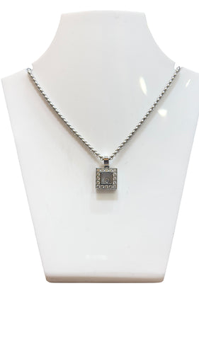 Collier Chopard - Collier "Happy Diamonds" en or blanc et diamants 58 Facettes