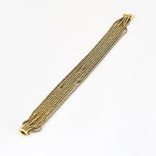 Bracelet en or deux couleurs tressés