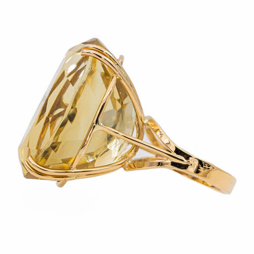 Bague 53 Bague Or jaune Citrine 58 Facettes 3105051CN